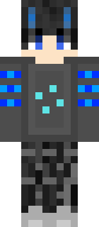 Скин Minecraft «BlueGecko» — вид спереди